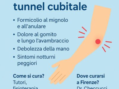 infografica sulla sindrome del tunnel cubitale